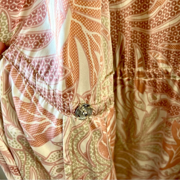 Natalie Martin 100% Silk Long Robe Size M Printed Tie Waist - quiet luxury chic - Picture 7 of 15